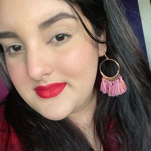 Rainbow tassel earrings